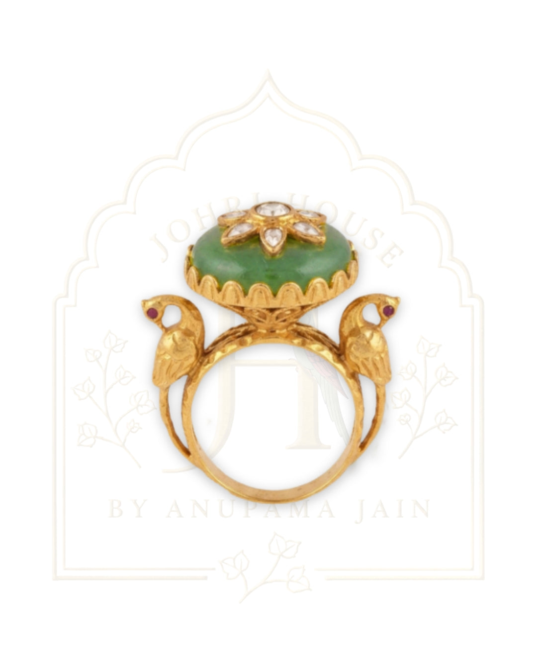 Regal Peacock & Quartz Statement Ring