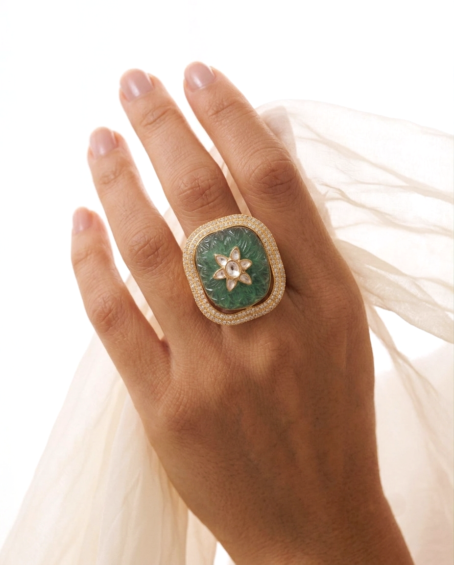 Heritage Carved Stone Rings