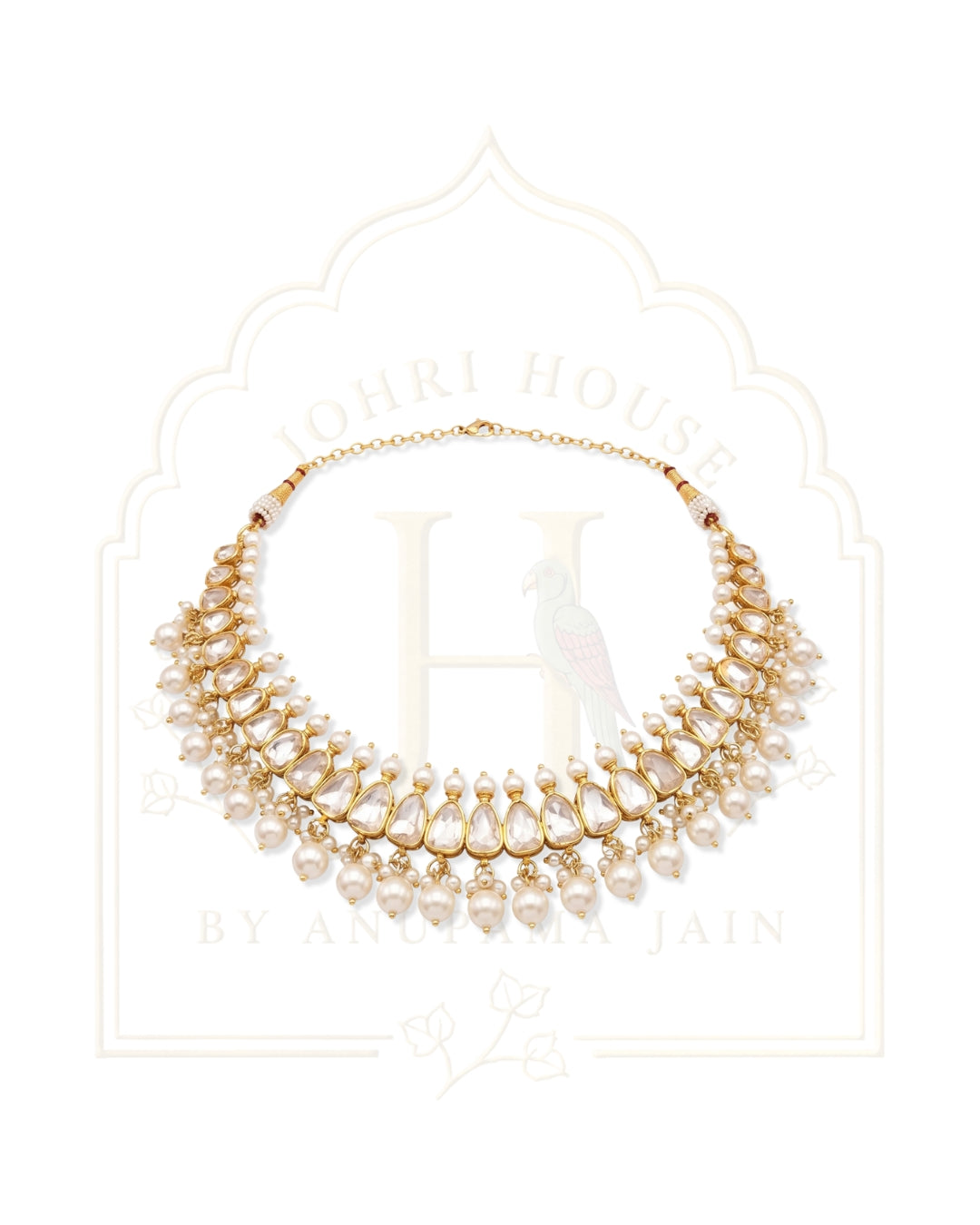 Rani Solitaire & Pearl Statement Necklace