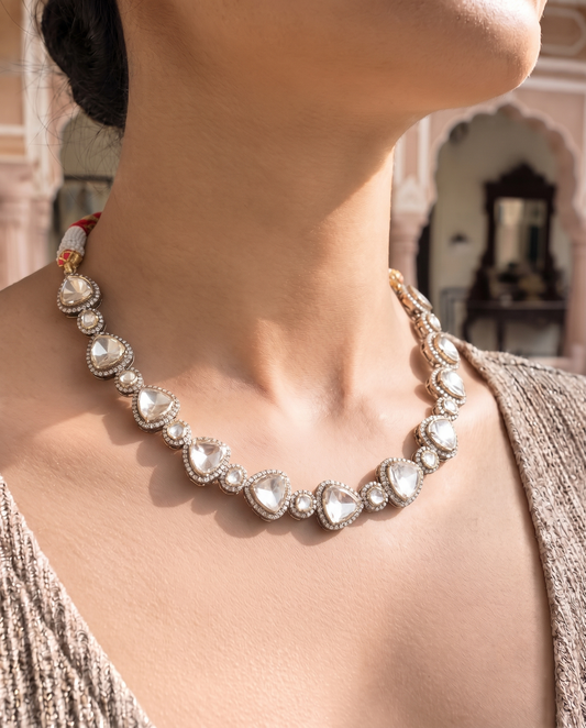 Victoria Moissanite Solitaire Heritage Necklace