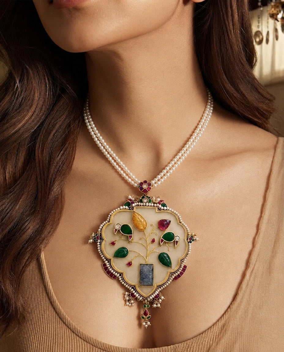 Padma Temple Jharokha Tree-of-Life Pendant