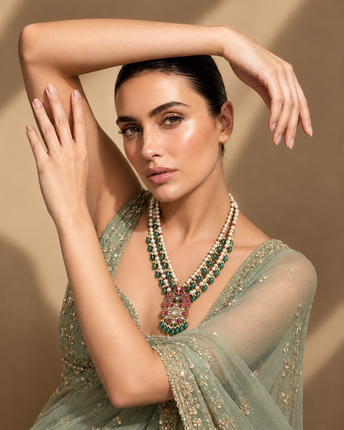 Mayura South Indian Temple Peacock Necklace