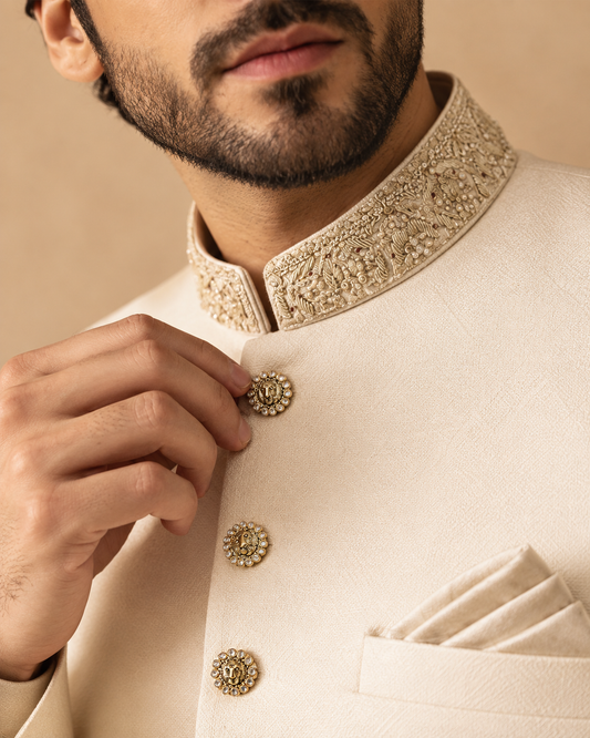 Regal Lion Polki Jodhpuri Buttons