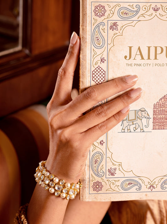 Mughal Jadau Kundan Statement Bracelet