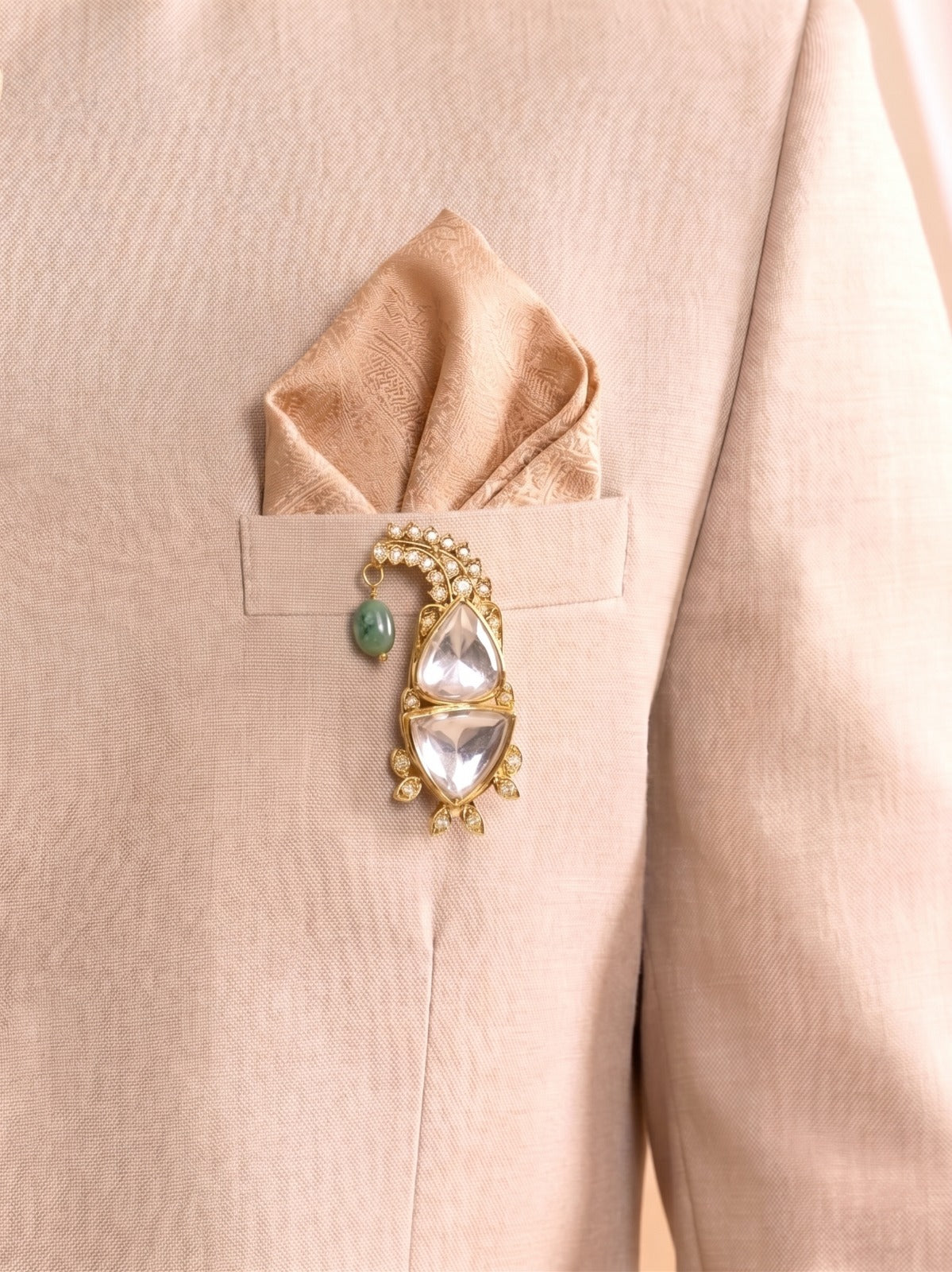 The Royal Paisley Polki Brooch