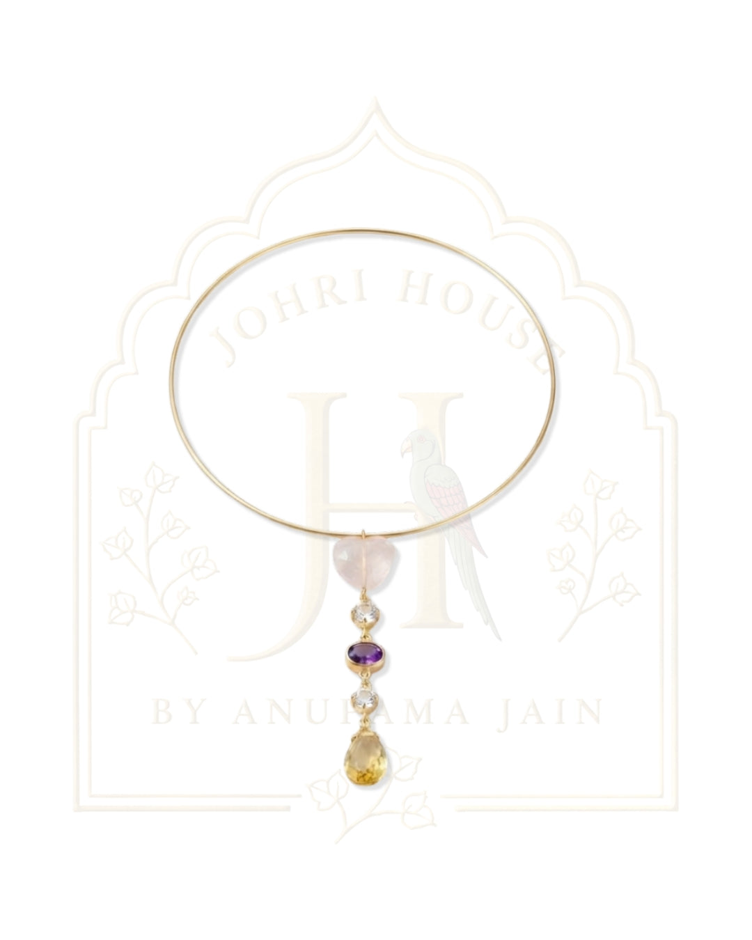 Maya Hasli Polki & Gemstone Cascade Necklace