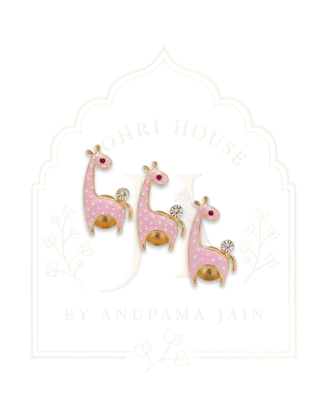Playful Pink Giraffe Clothing Buttons