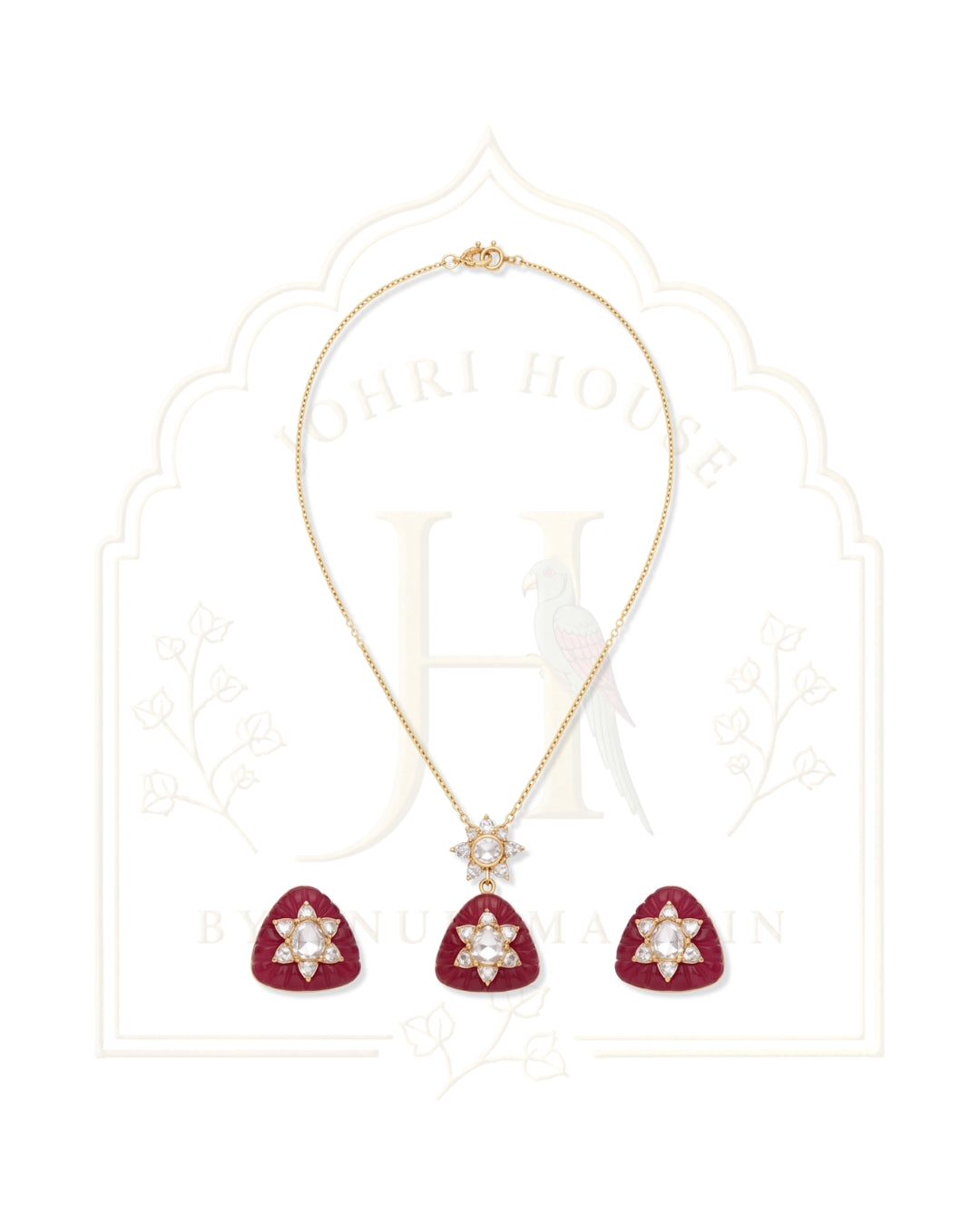 The Celestial Trillion Pendant & Earring Set