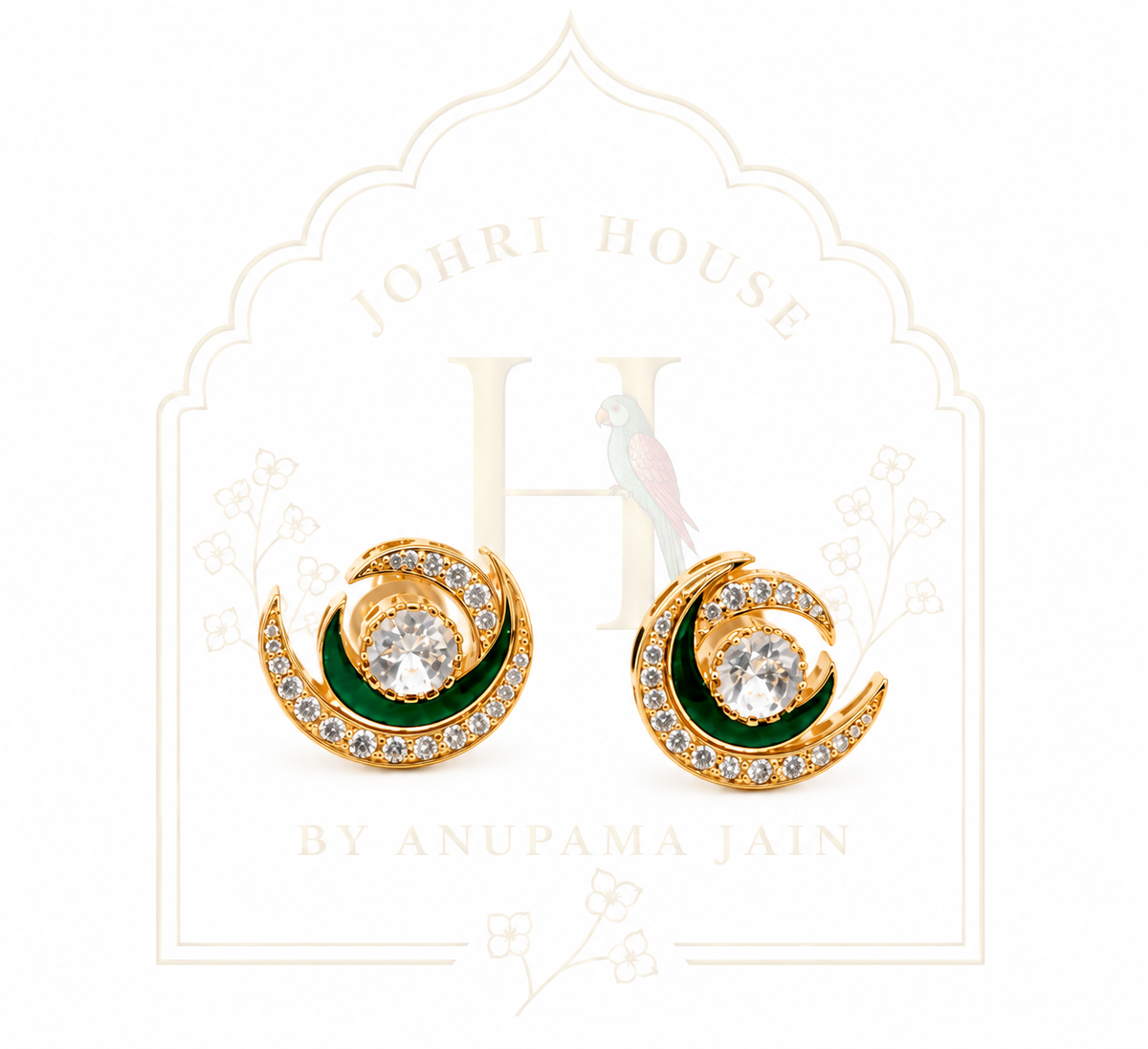 Crescent Stud Earrings